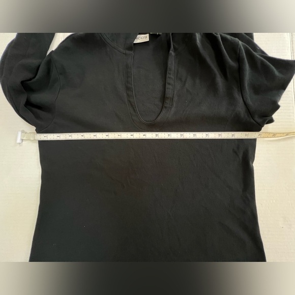NWT Chico's Black Hooded 3/4 Sleeve size 0. Cotton and spandex - Picture 3 of 6